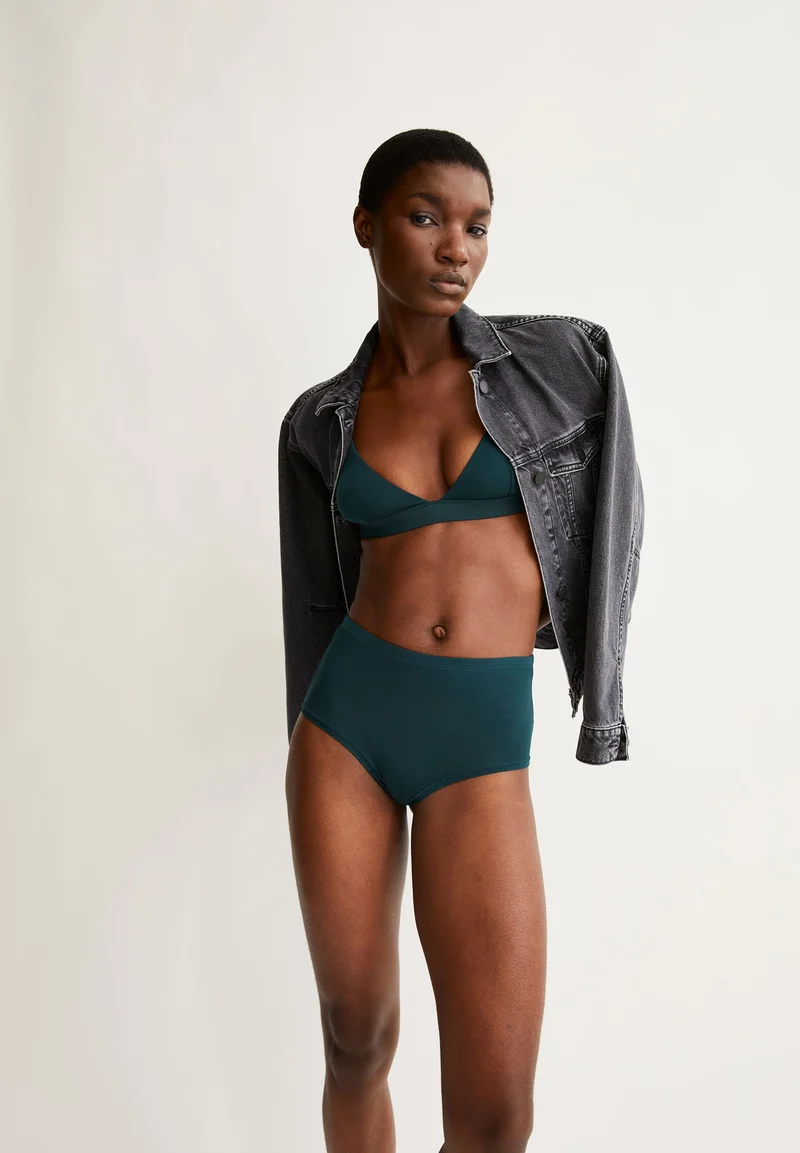BIRTAA HIGH WAIST SLIP | teal stone