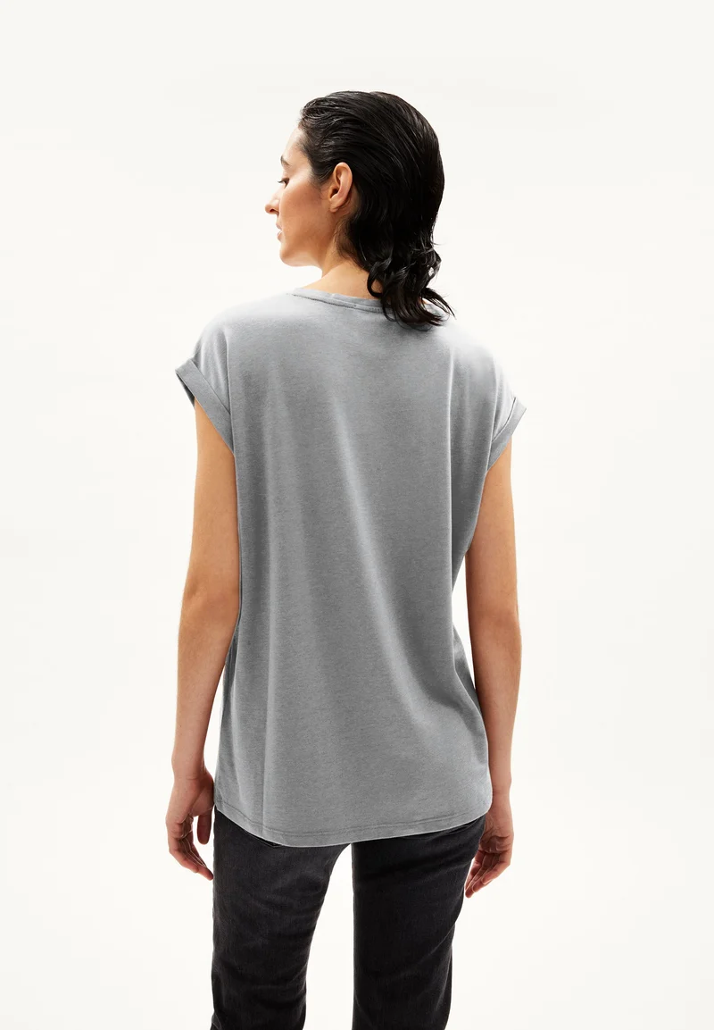 JILAANA T-SHIRT | mid grey melange