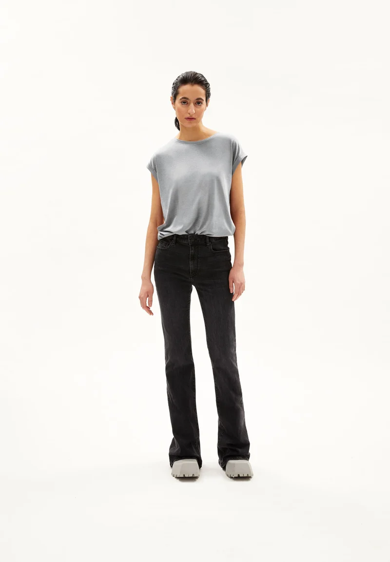 JILAANA T-SHIRT | mid grey melange