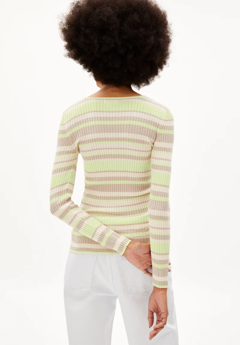 ALAANIA CREW MULTICOLOR | light lime-light desert