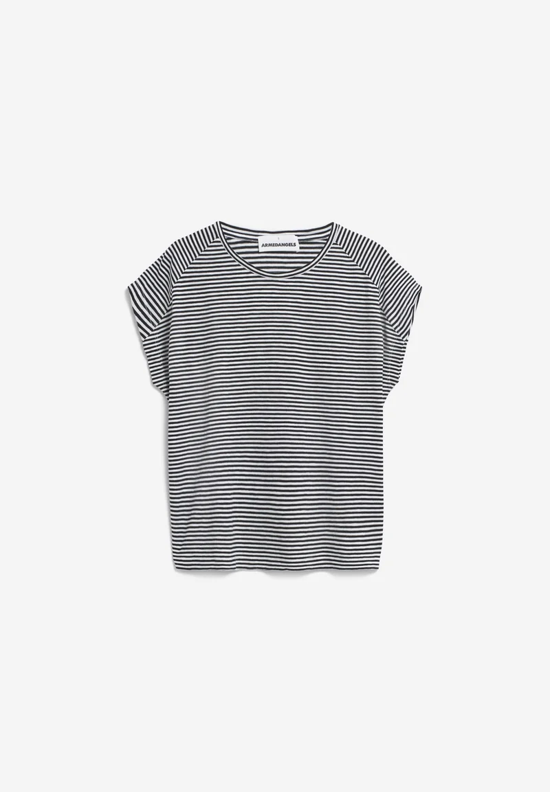 ONELIAA LOVELY STRIPES T-SHIRT | black-oatmilk