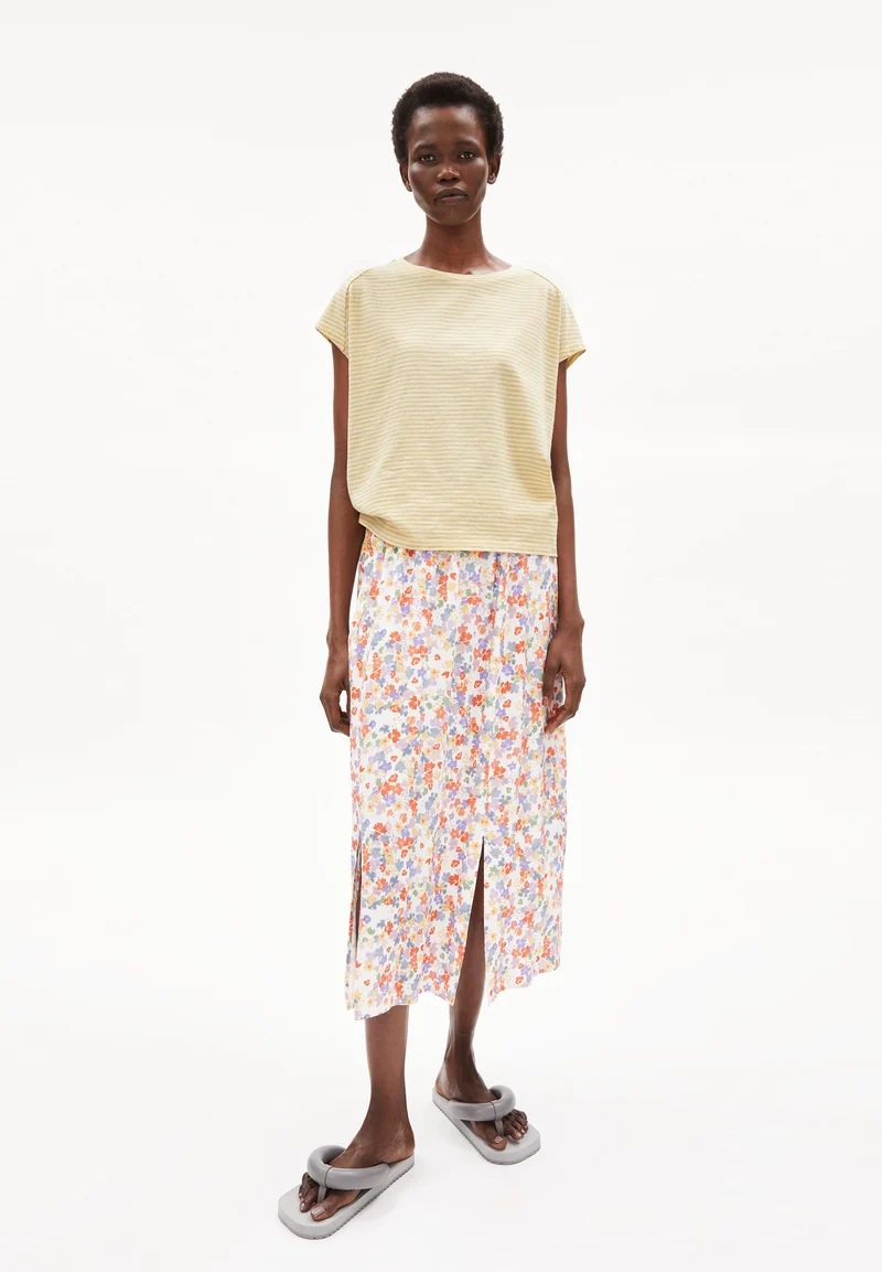 ONELIAA LOVELY STRIPES T-SHIRT | straw-light desert