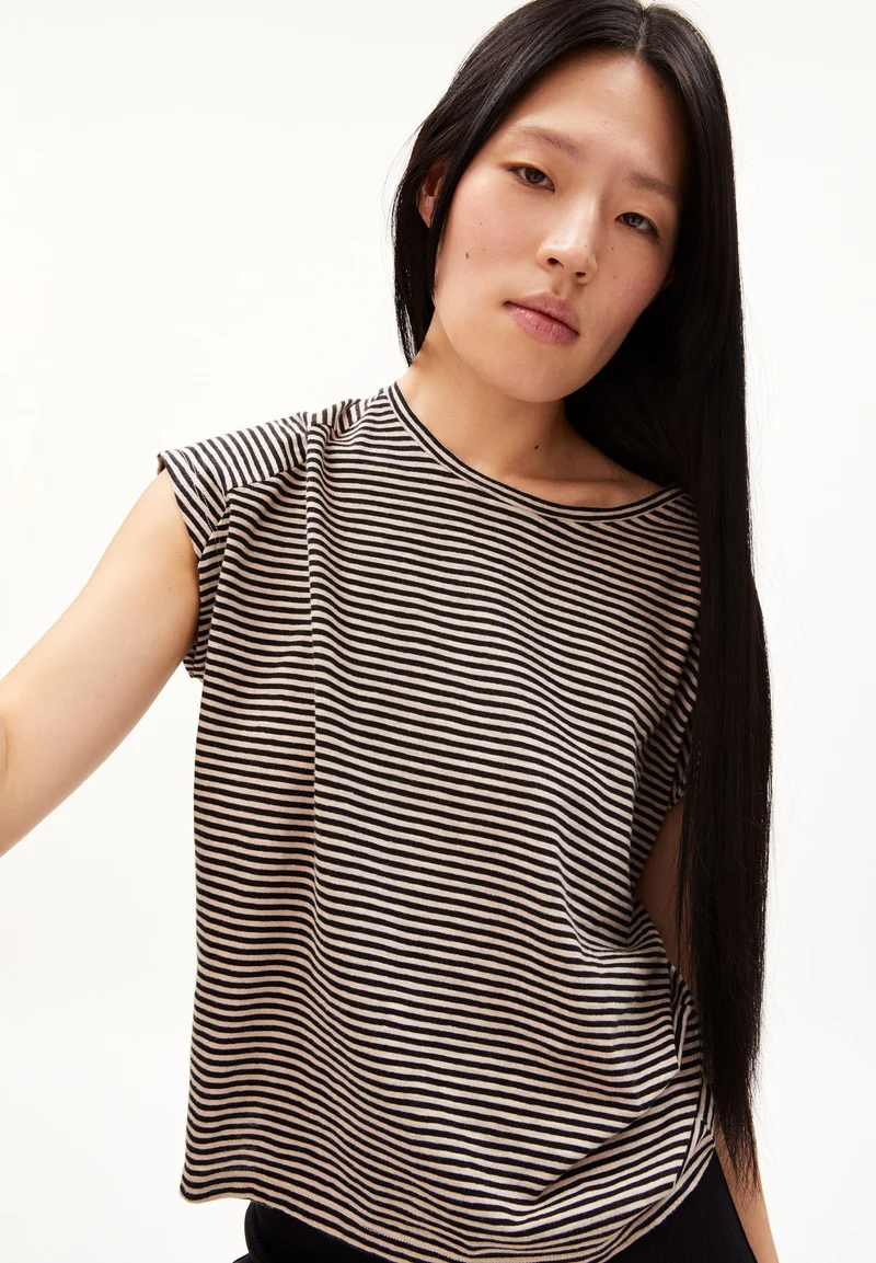 ONELIAA LOVELY STRIPES T-SHIRT | black-light desert
