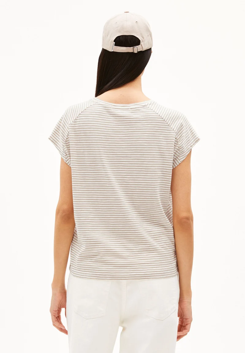 ONELIAA LOVELY STRIPES T-SHIRT | sand stone-oatmilk