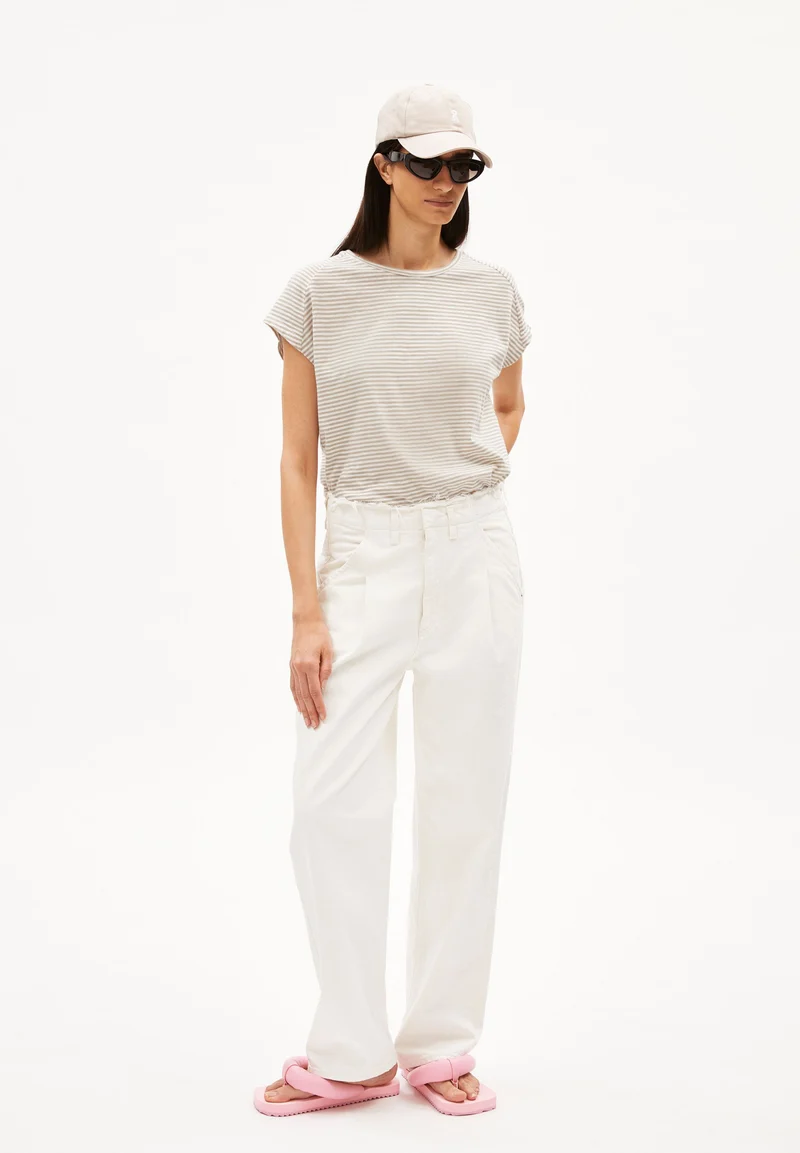 ONELIAA LOVELY STRIPES T-SHIRT | sand stone-oatmilk