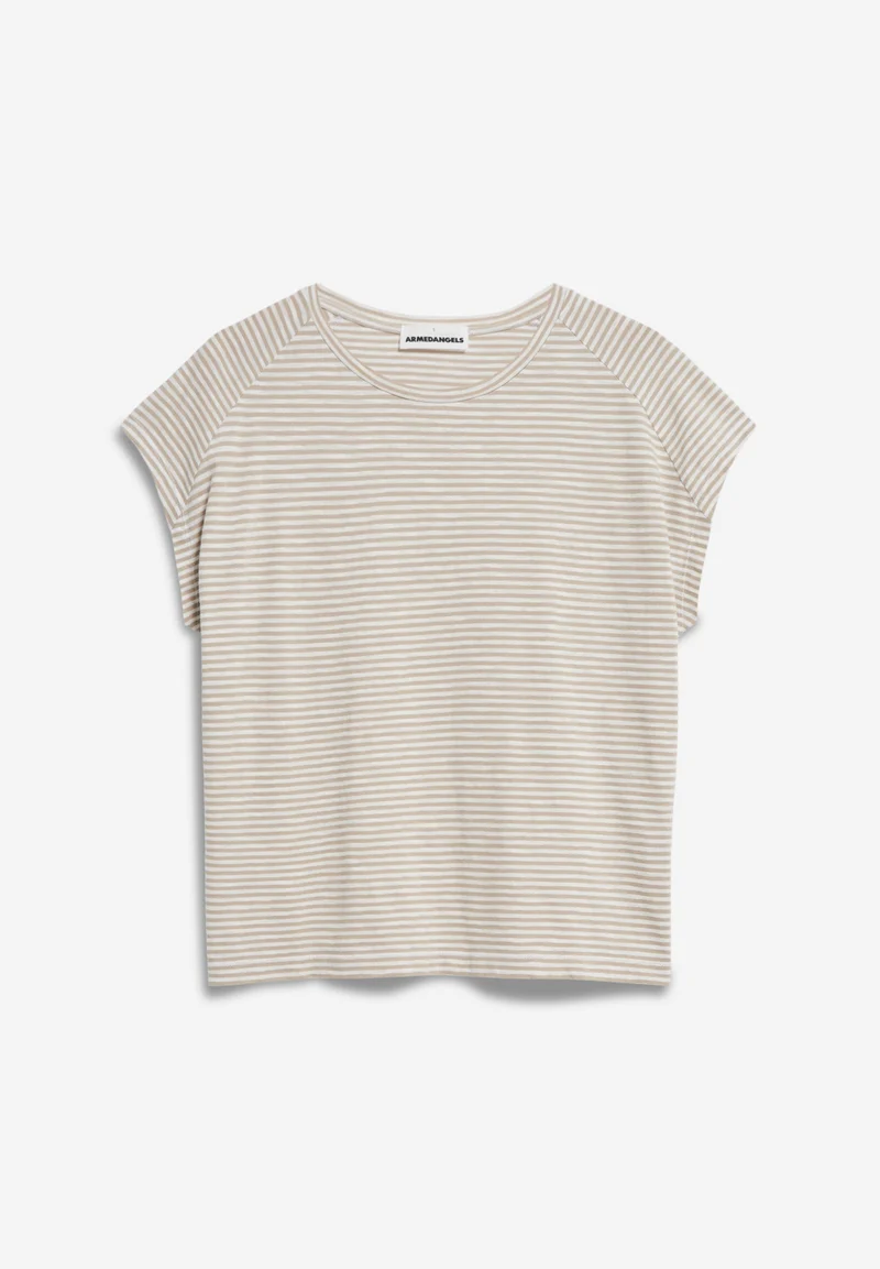 ONELIAA LOVELY STRIPES T-SHIRT | sand stone-oatmilk