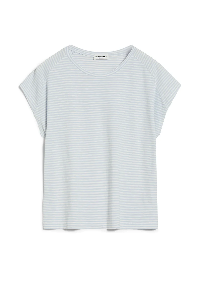 ONELIAA LOVELY STRIPES T-SHIRT | morning sky-oatmilk