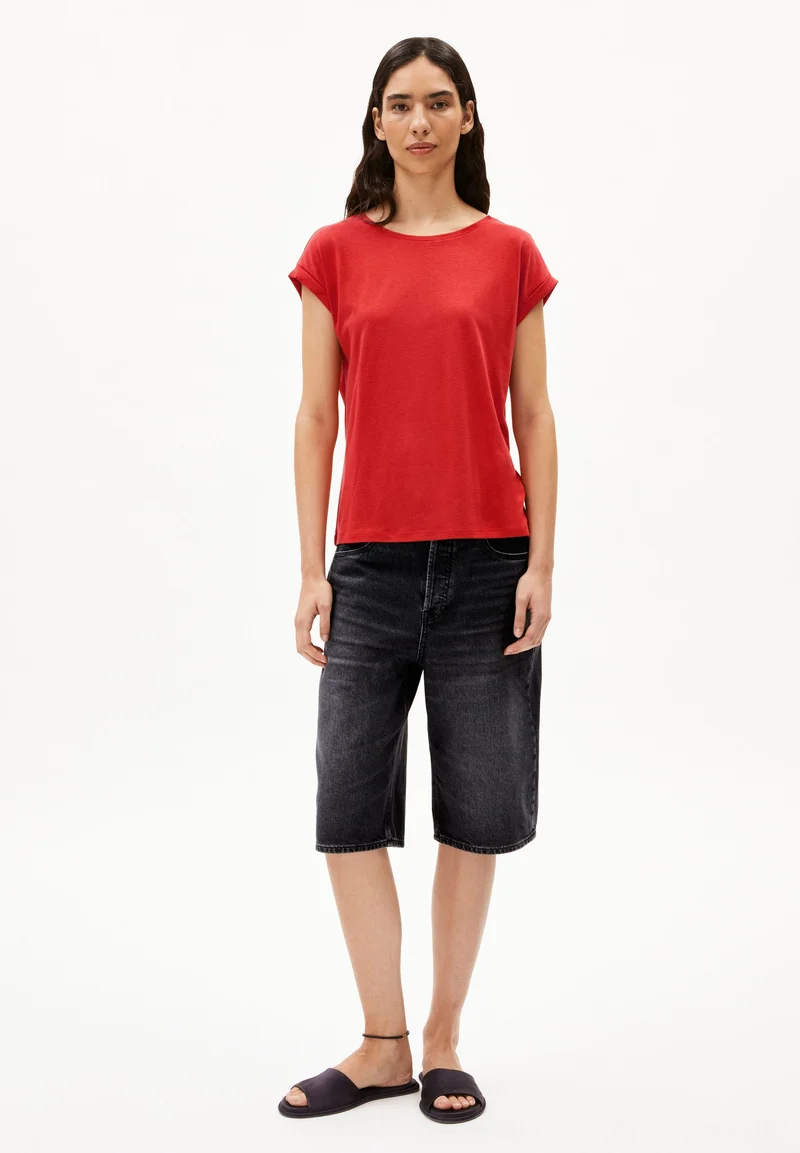 JILAANA T-SHIRT | coral blush