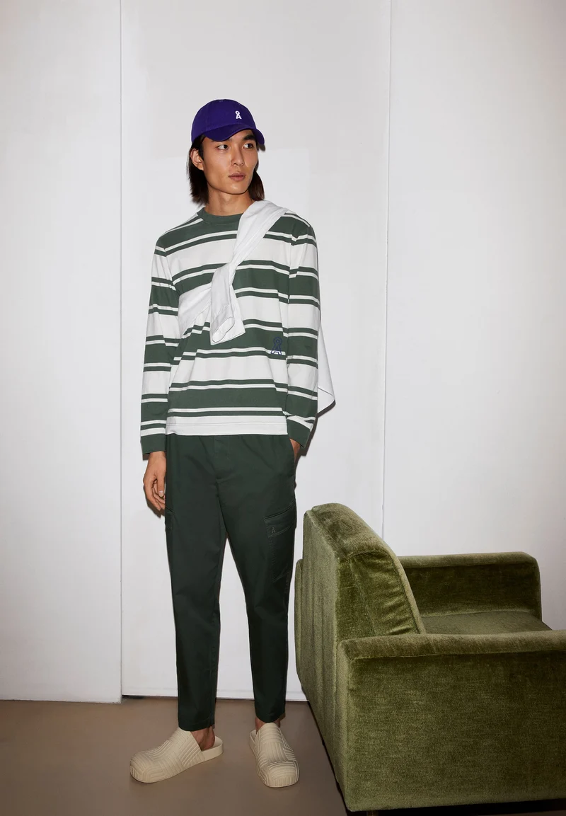 JOSCHKAA STRIPES | boreal green - off white
