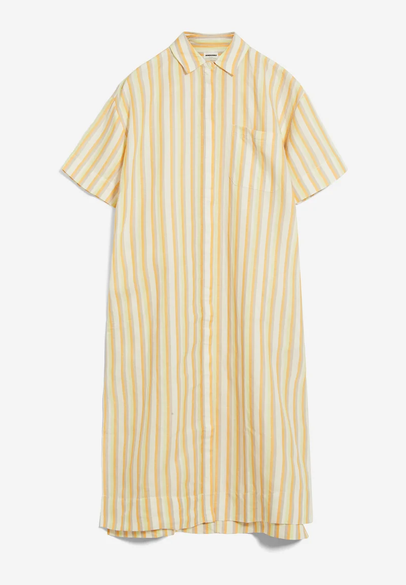 SESSAA STRIPED LINO | off white-mangorange