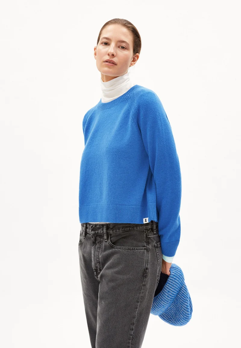 DILIRIAA REGLANA STRICKPULLOVER | warm blue
