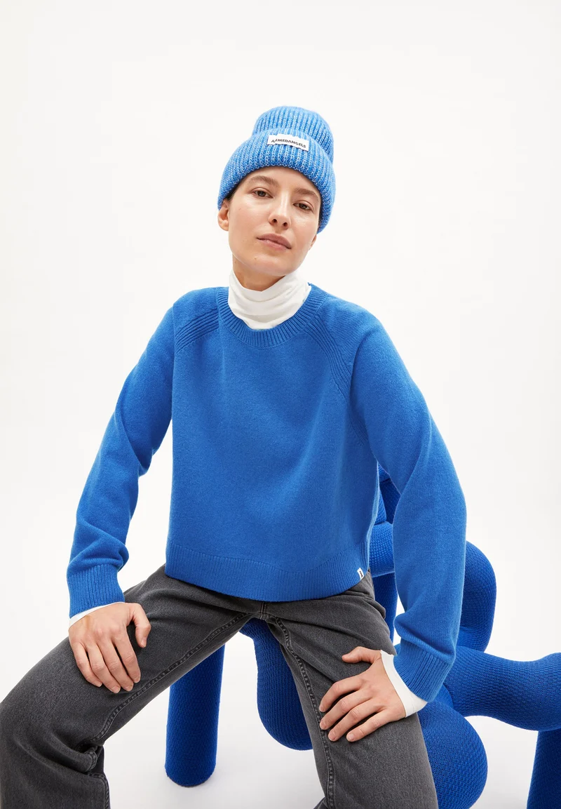 DILIRIAA REGLANA STRICKPULLOVER | warm blue