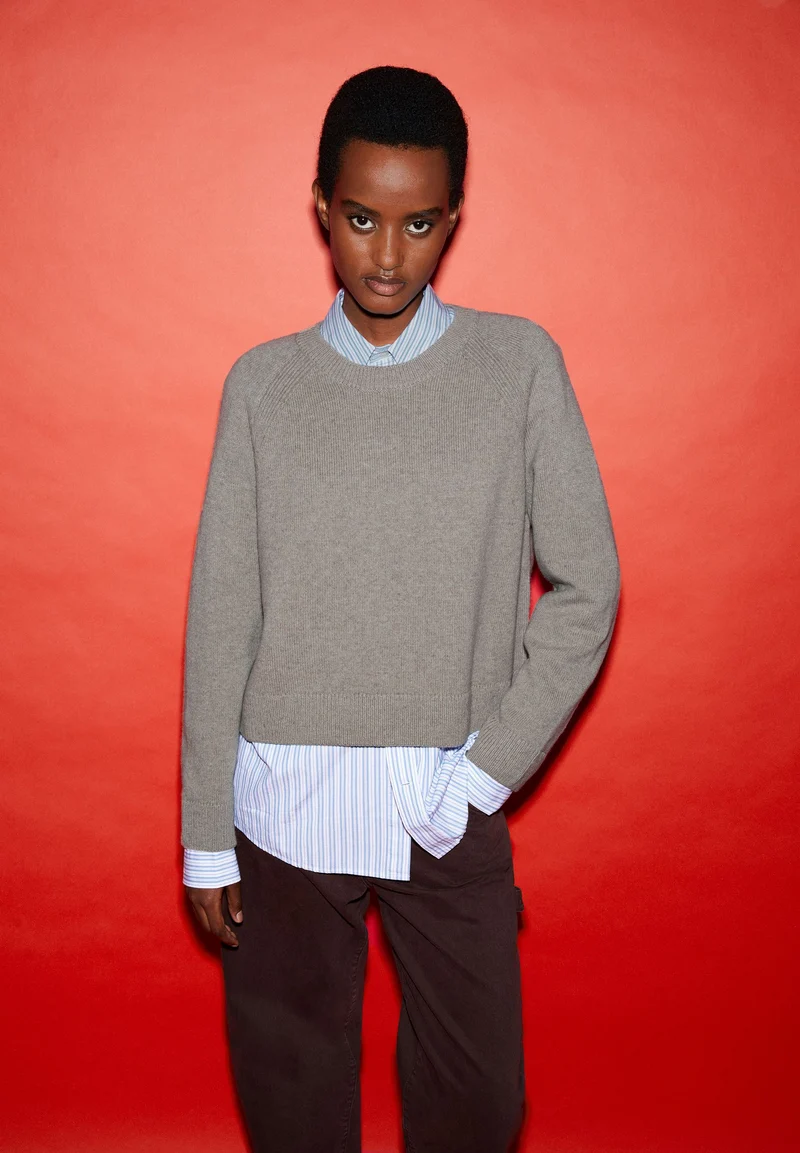 DILIRIAA REGLANA STRICKPULLOVER | dark caramel melange