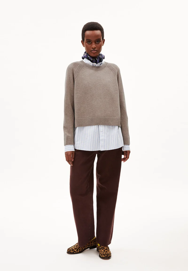 DILIRIAA REGLANA STRICKPULLOVER | dark caramel melange