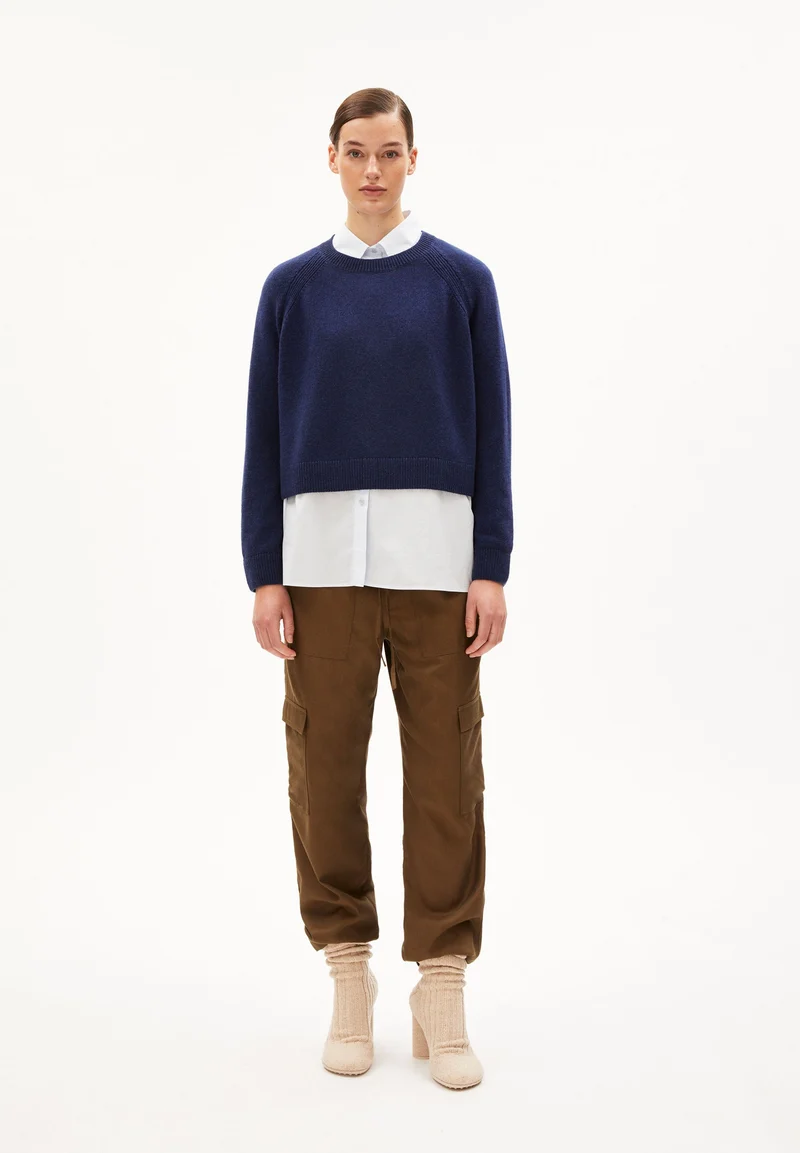 DILIRIAA REGLANA STRICKPULLOVER | deep sea blue