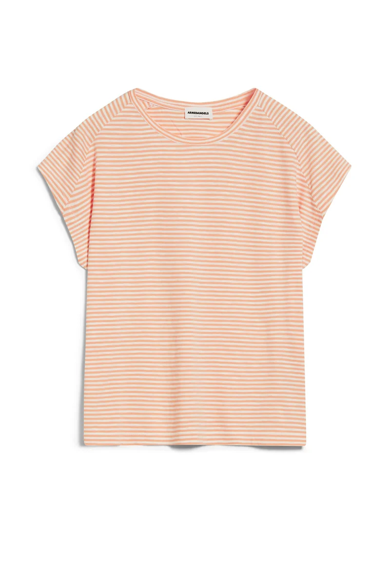 ONELIAA LOVELY STRIPES T-SHIRT | warm peach-oatmilk