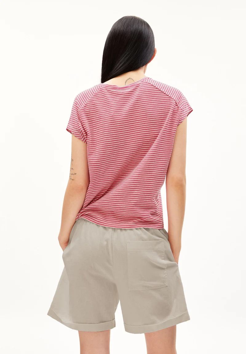 ONELIAA LOVELY STRIPES T-SHIRT | bright raspberry-light desert