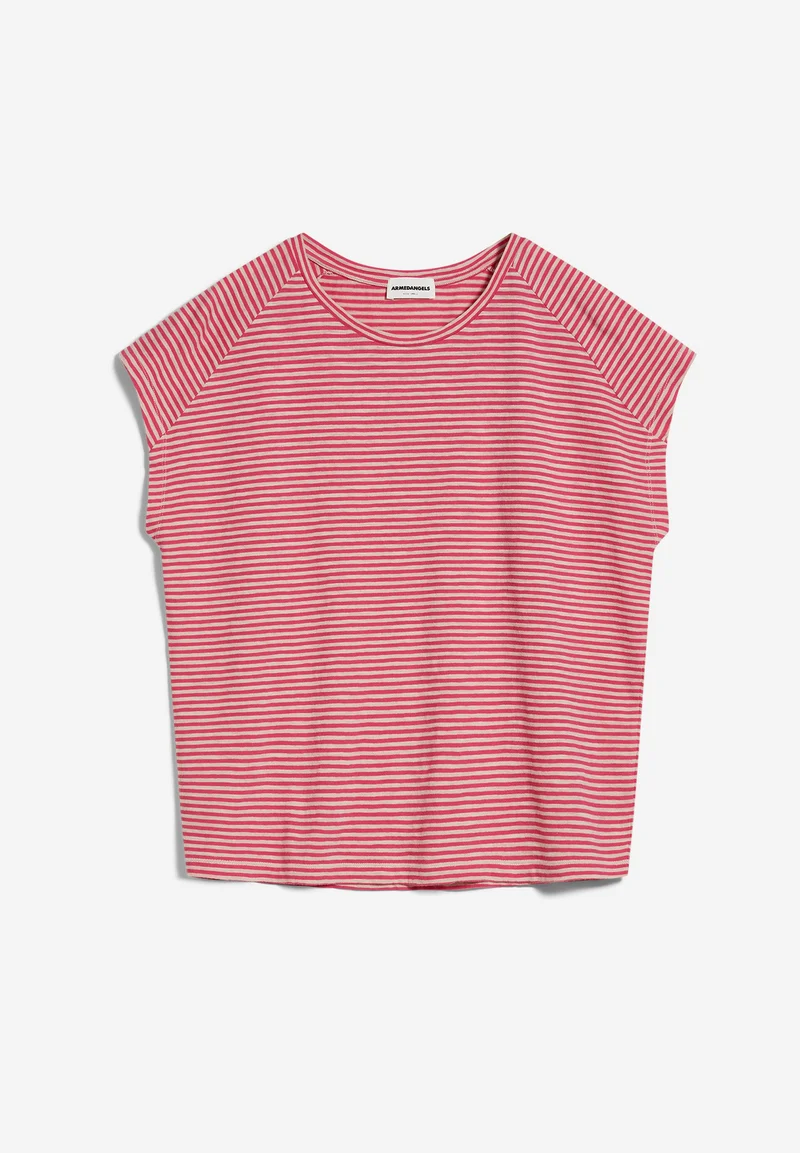 ONELIAA LOVELY STRIPES T-SHIRT | bright raspberry-light desert