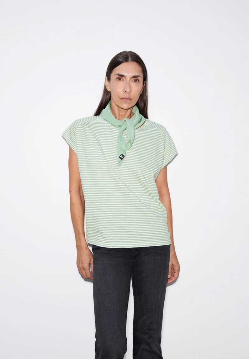 ONELIAA LOVELY STRIPES T-SHIRT | smith green-oatmilk