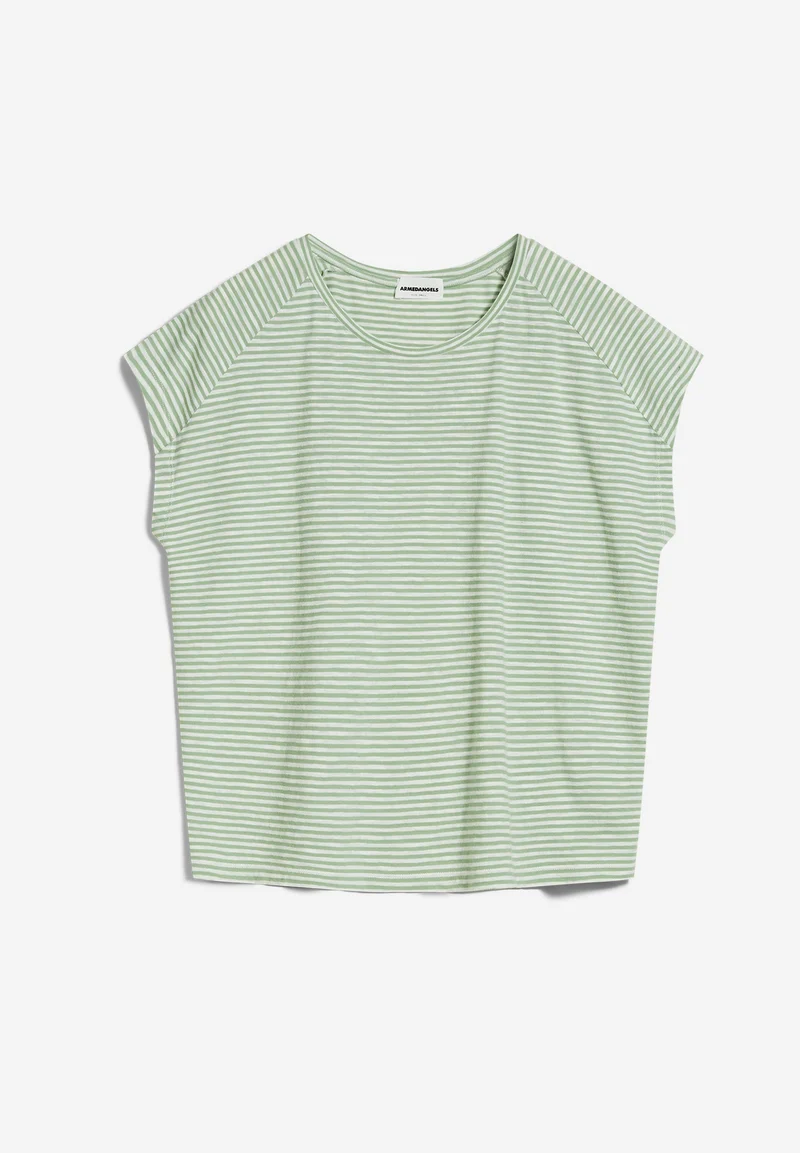 ONELIAA LOVELY STRIPES T-SHIRT | smith green-oatmilk