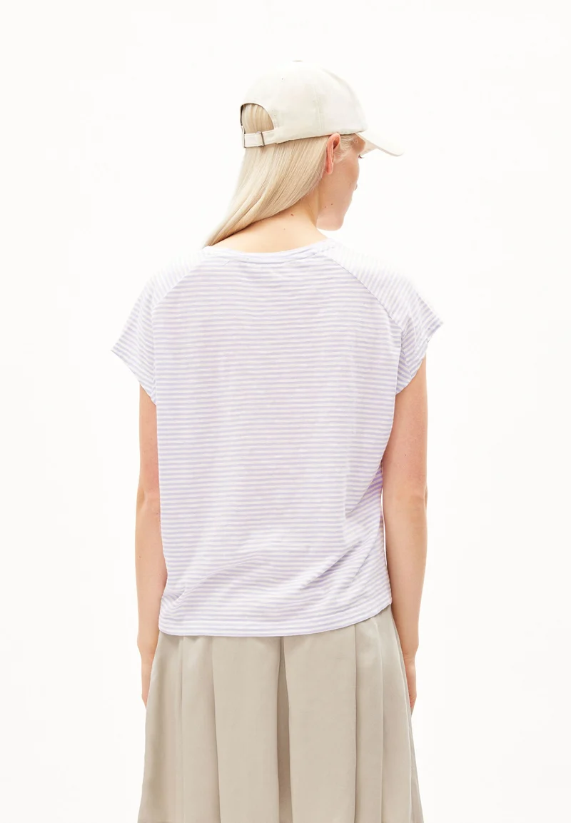 ONELIAA LOVELY STRIPES T-SHIRT | lavender light-oatmilk