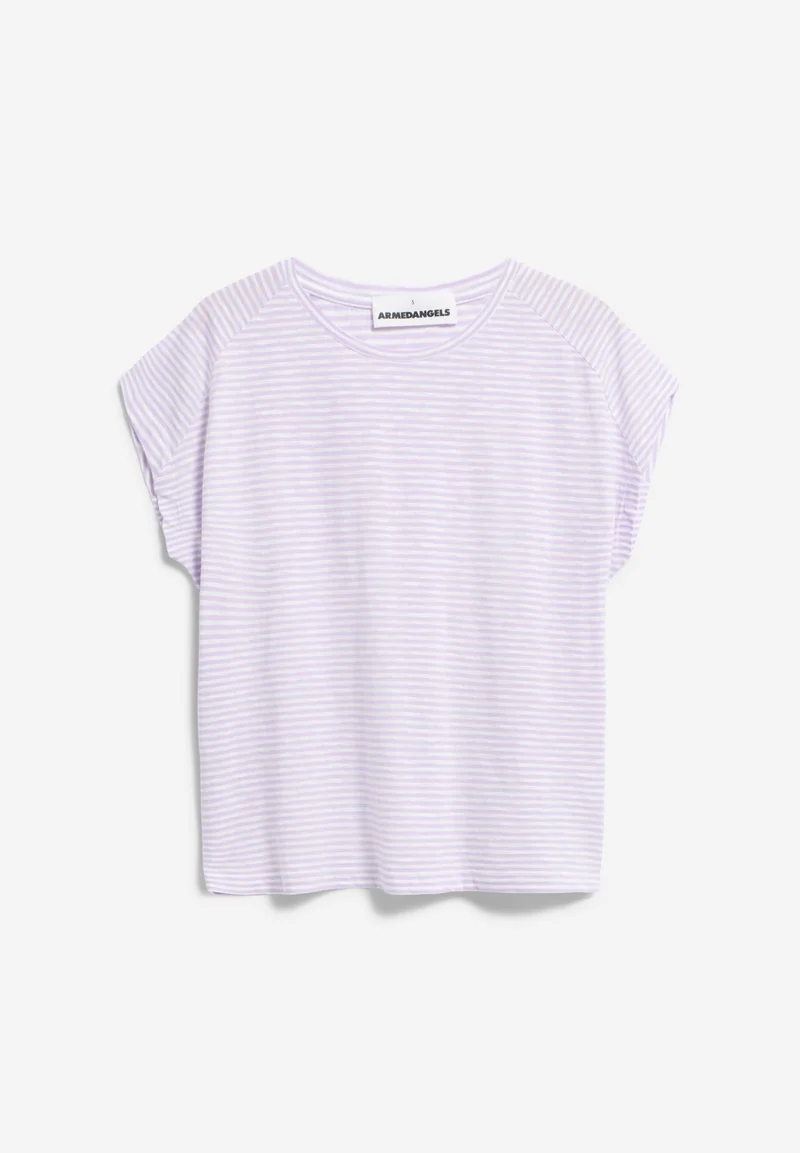 ONELIAA LOVELY STRIPES T-SHIRT | lavender light-oatmilk