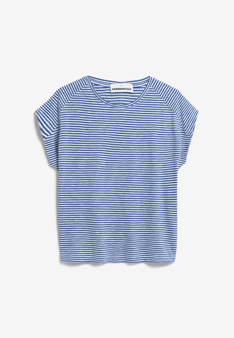 ONELIAA LOVELY STRIPES T-SHIRT | dynamo blue-oatmilk