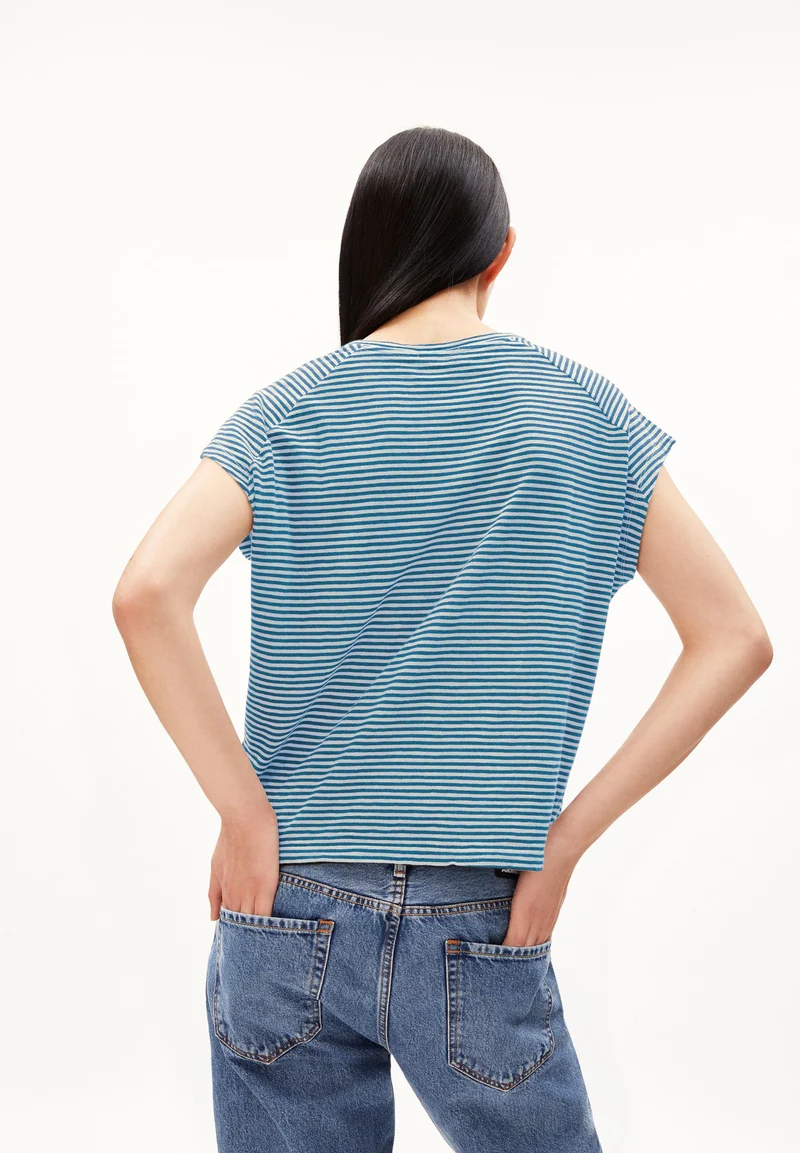ONELIAA LOVELY STRIPES T-SHIRT | blueniverse-light desert