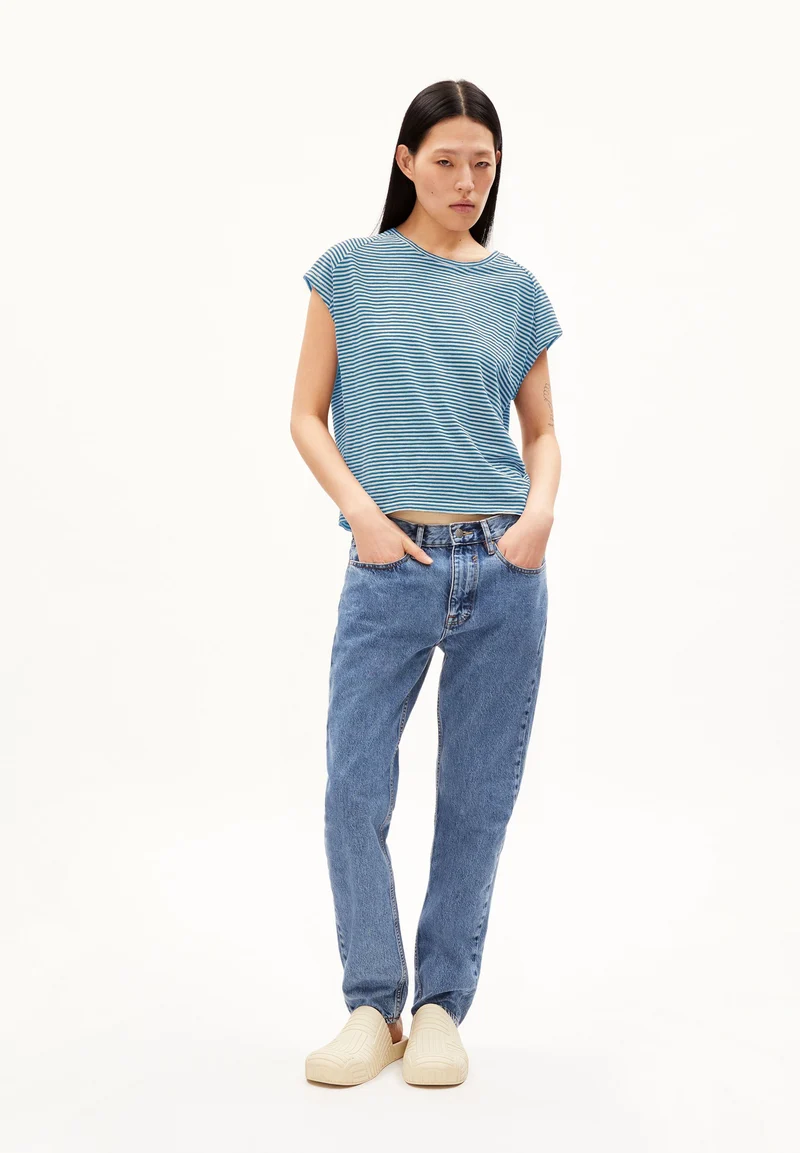 ONELIAA LOVELY STRIPES T-SHIRT | blueniverse-light desert