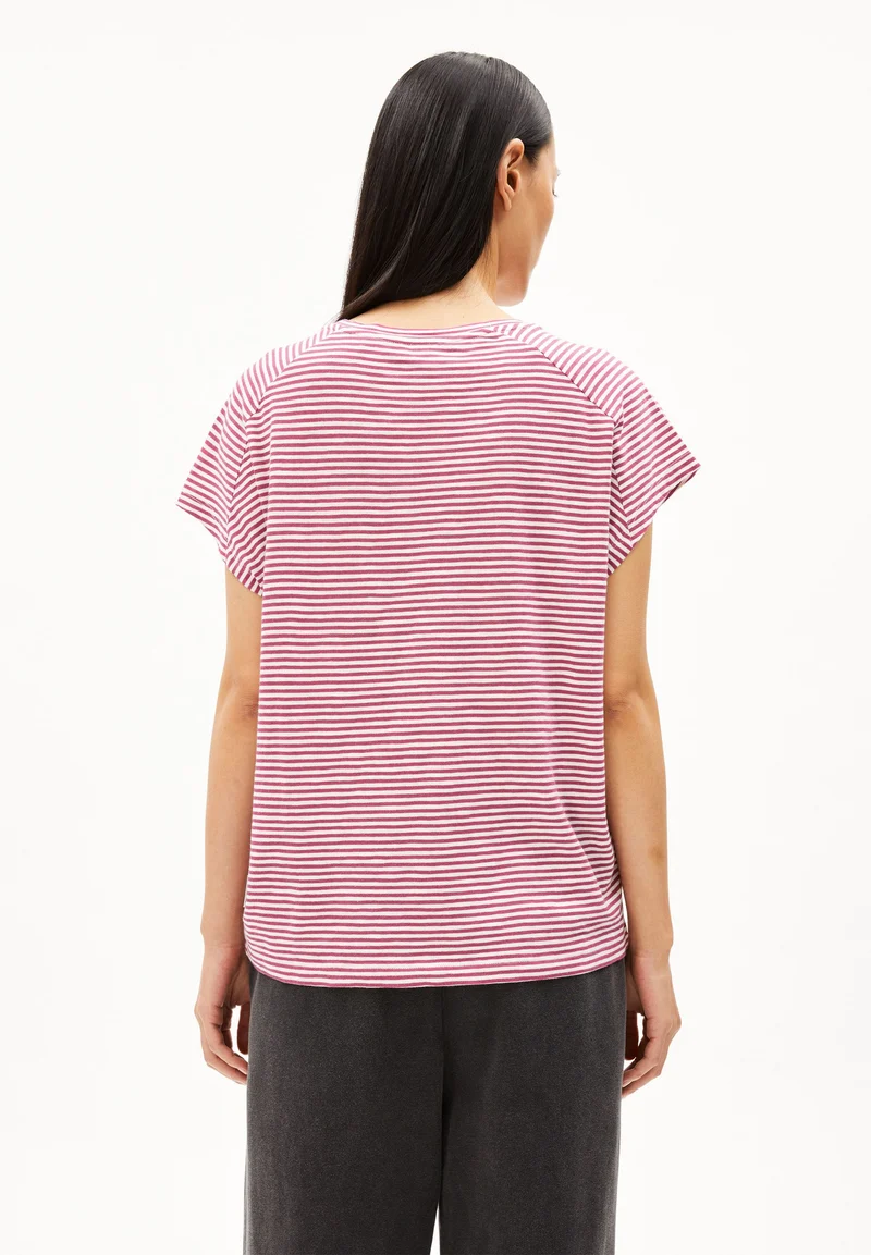 ONELIAA LOVELY STRIPES T-SHIRT | crushed berry-oatmilk