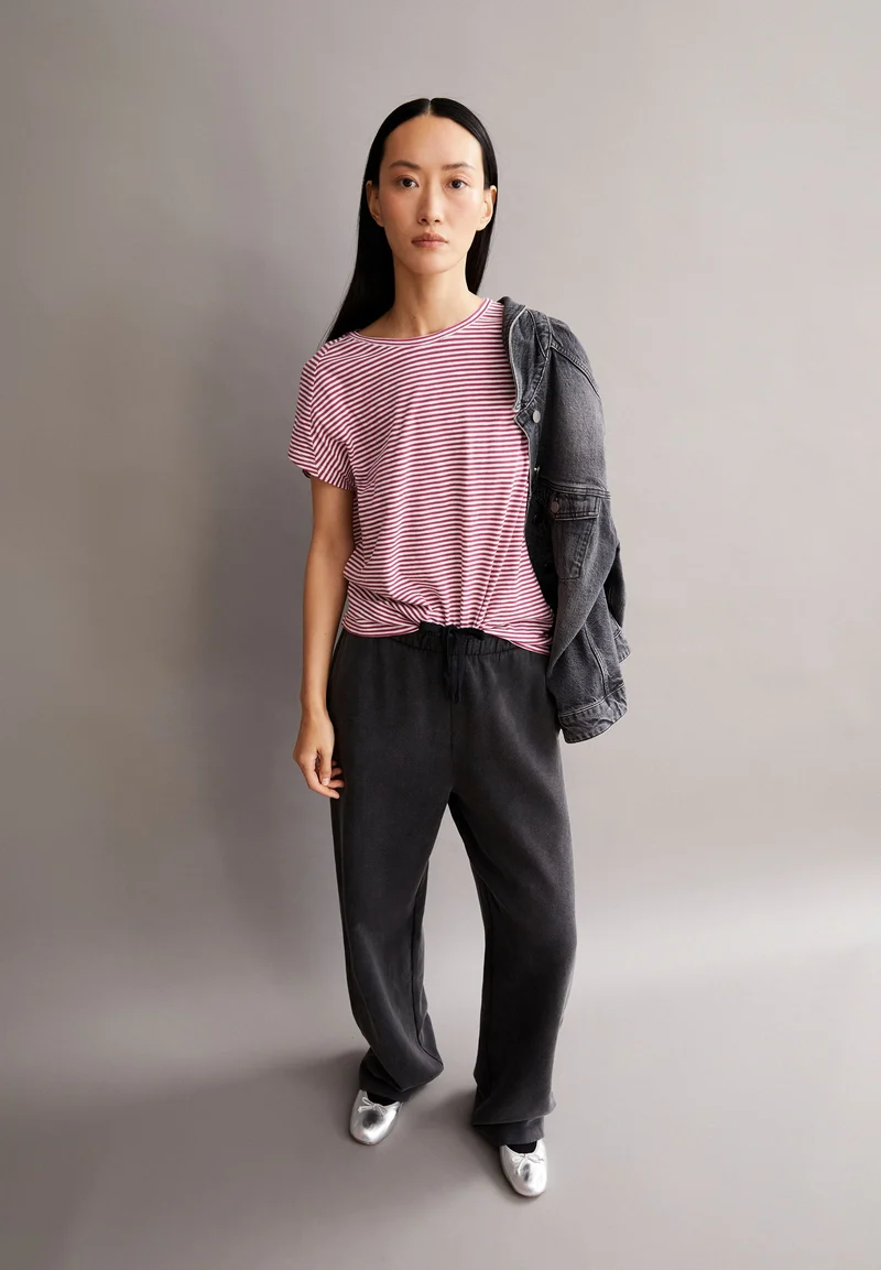 ONELIAA LOVELY STRIPES T-SHIRT | crushed berry-oatmilk