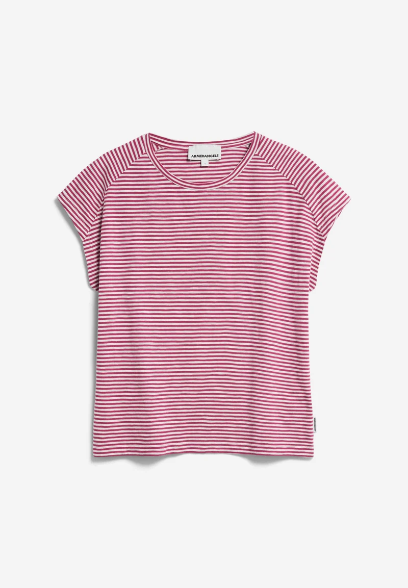 ONELIAA LOVELY STRIPES T-SHIRT | crushed berry-oatmilk