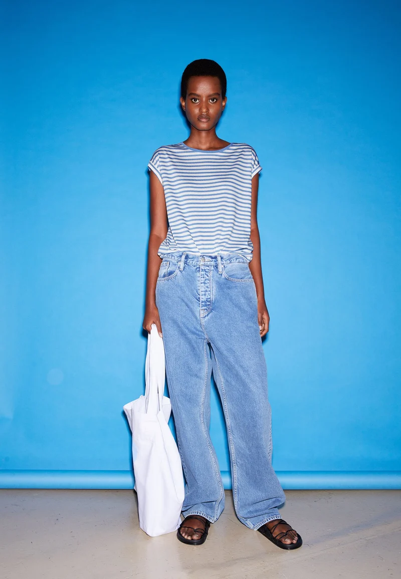 JILAANA STRIPES | iceberg blue-oatmilk