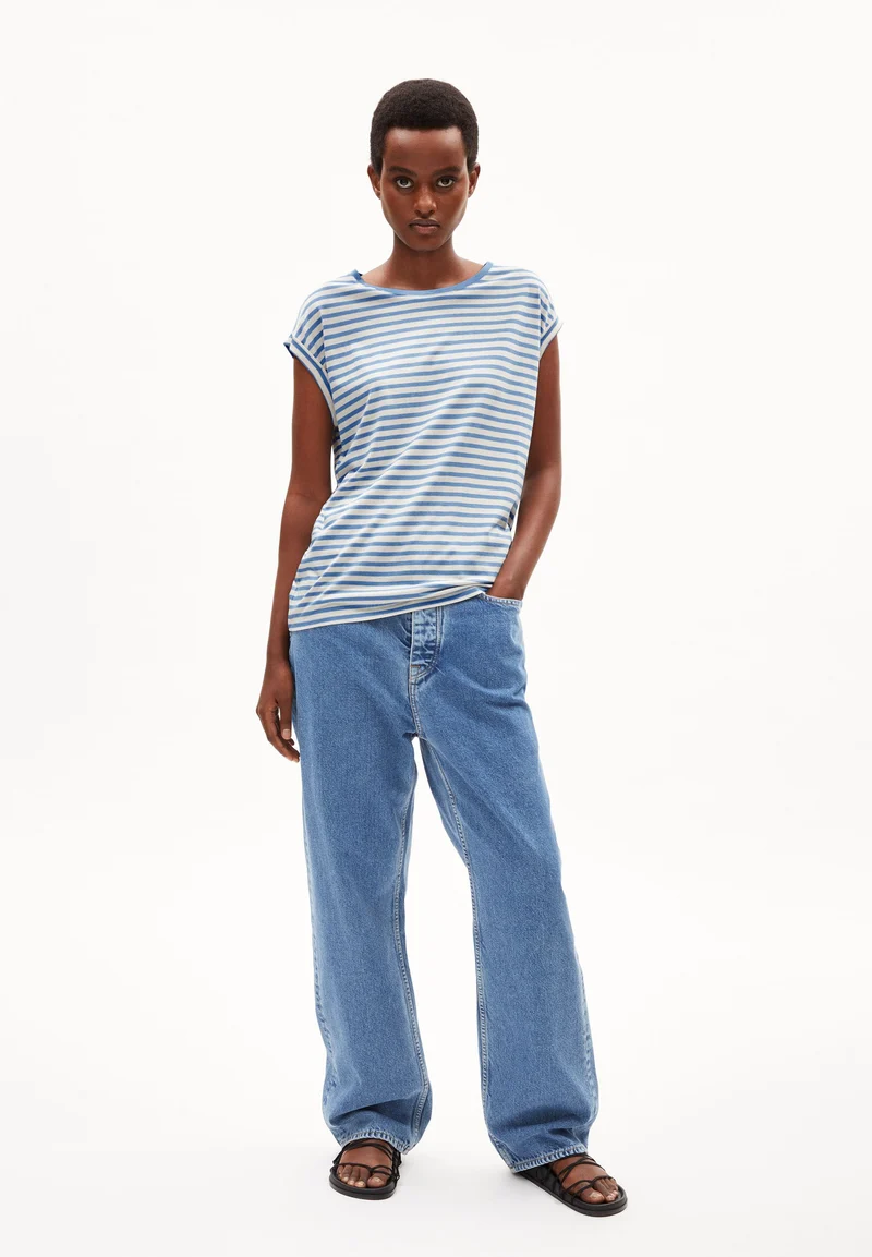 JILAANA STRIPES | iceberg blue-oatmilk