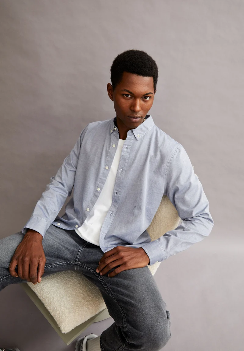 QUAASA LANGARMHEMD | faded indigo
