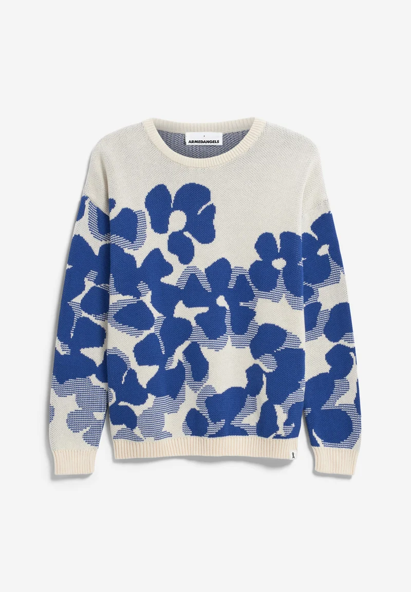 OLESSYAA AQUA FLORAL | oatmilk-dynamo blue