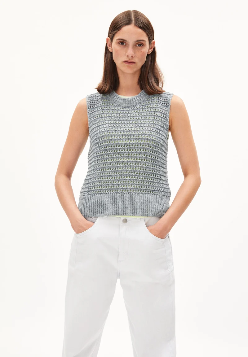 KAADLIN DENIM TAPE | faded blue-light lime