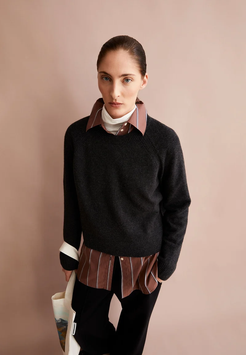 DILIRIAA REGLANA STRICKPULLOVER | steel melange