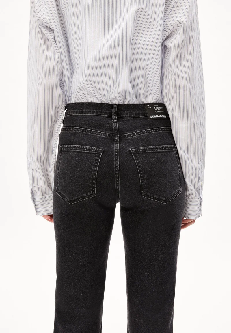 CARENAA MID STRAIGHT JEANS | true ebony black
