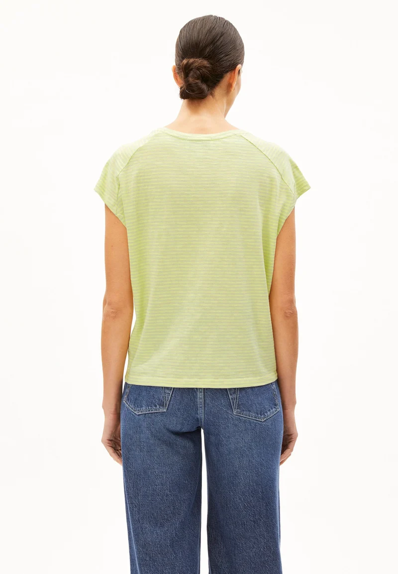 ONELIAA LOVELY STRIPES T-SHIRT | pastel green-armedangels yellow light