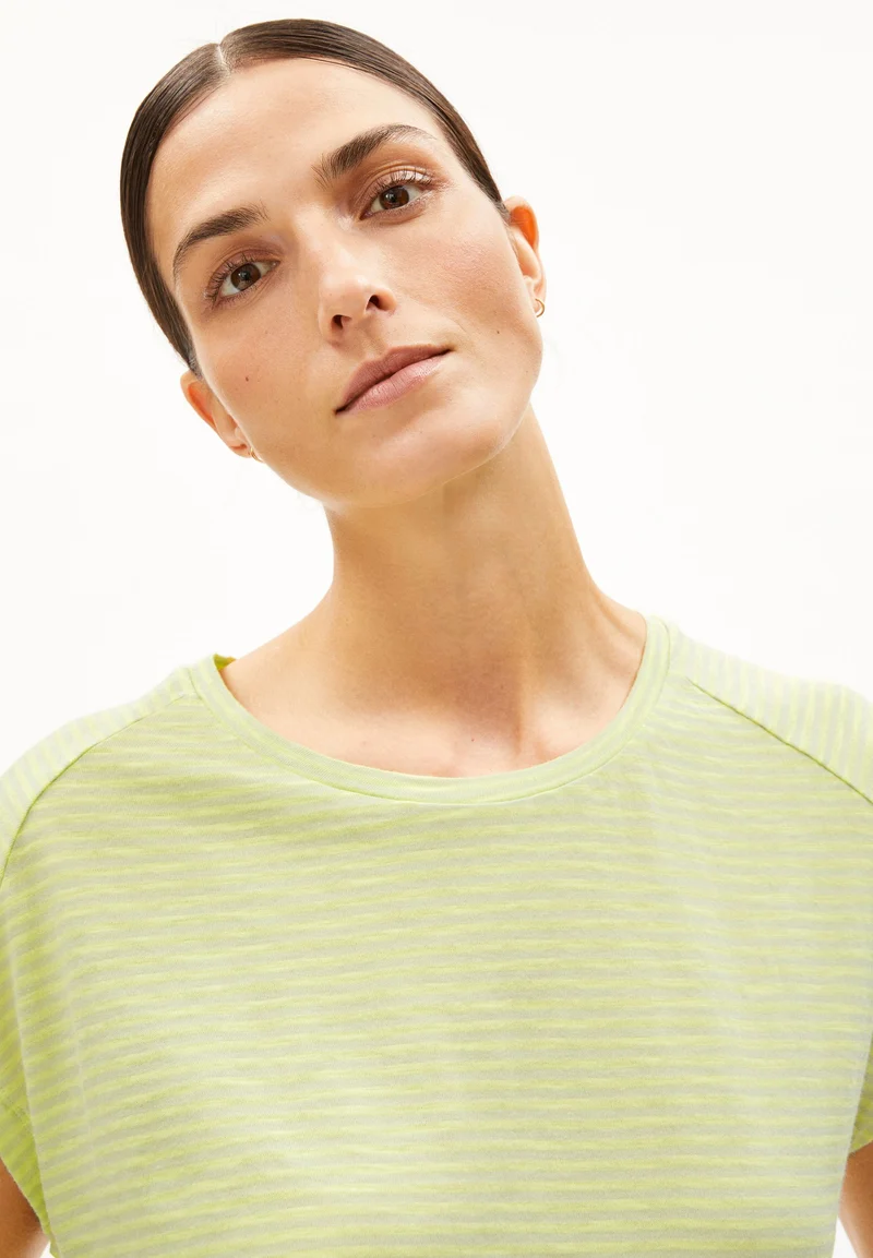 ONELIAA LOVELY STRIPES T-SHIRT | pastel green-armedangels yellow light