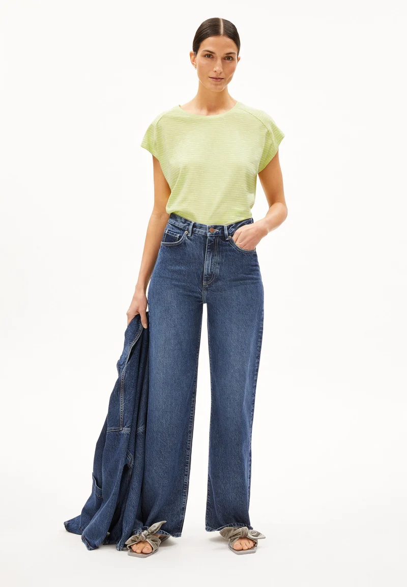 ONELIAA LOVELY STRIPES T-SHIRT | pastel green-armedangels yellow light