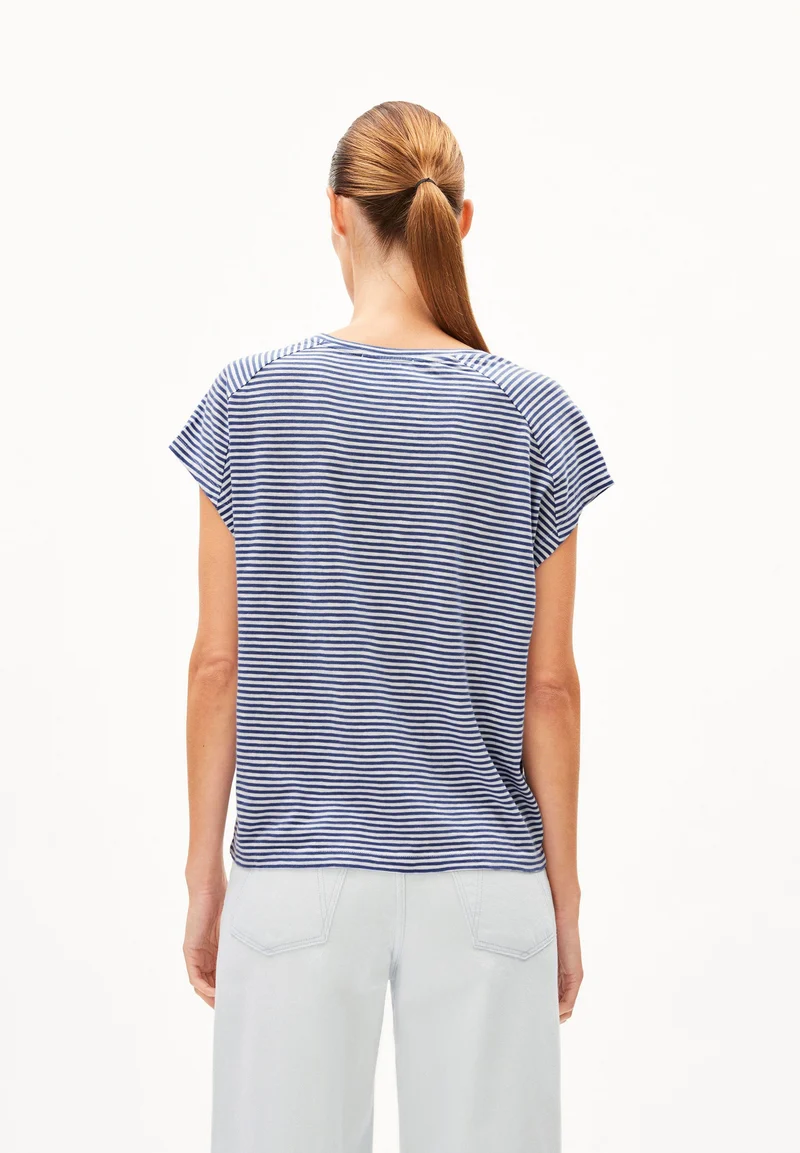 ONELIAA LOVELY STRIPES T-SHIRT | faded indigo-oatmilk