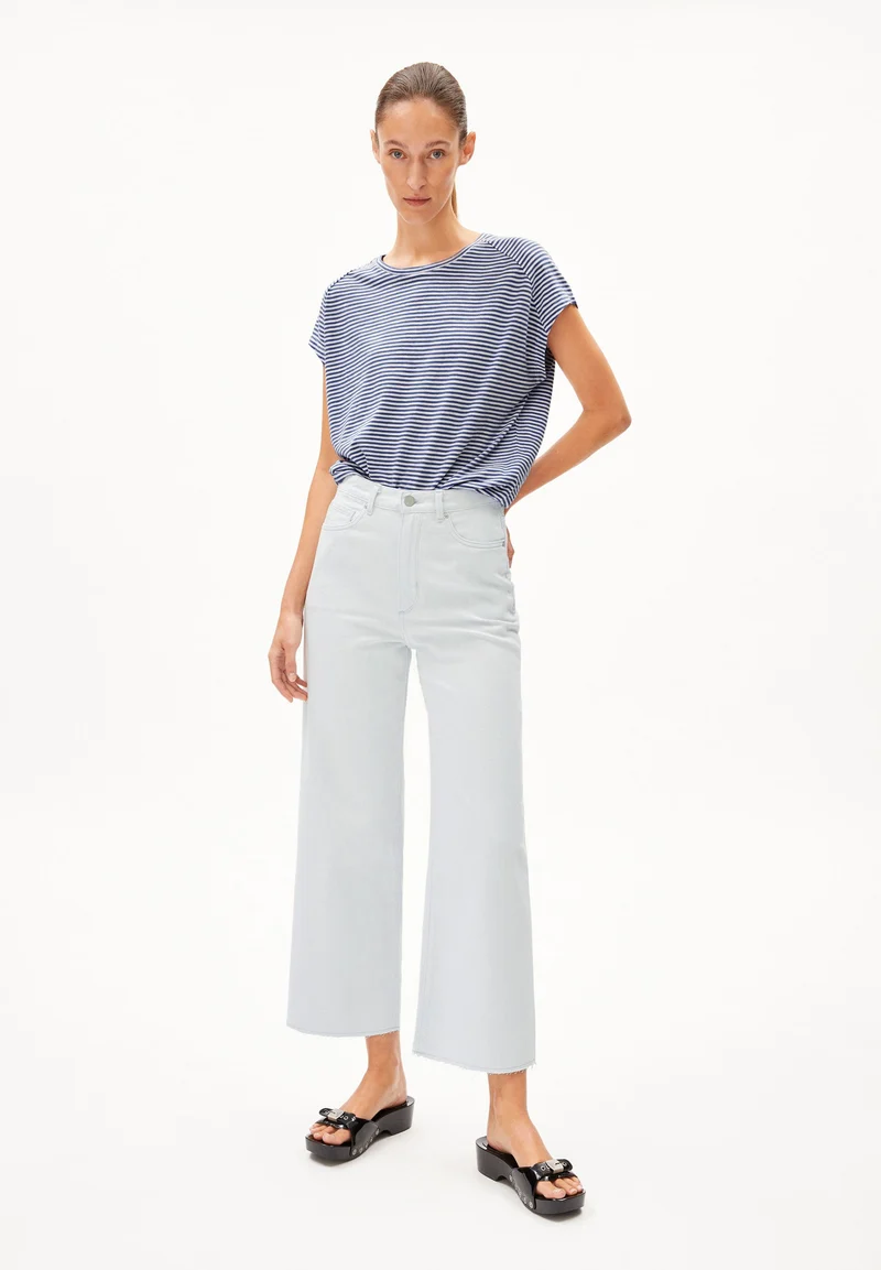 ONELIAA LOVELY STRIPES T-SHIRT | faded indigo-oatmilk