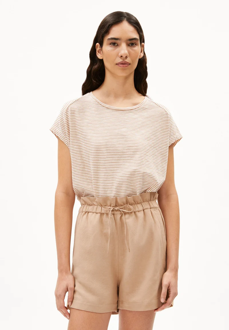 ONELIAA LOVELY STRIPES T-SHIRT | oatmilk-beige blond