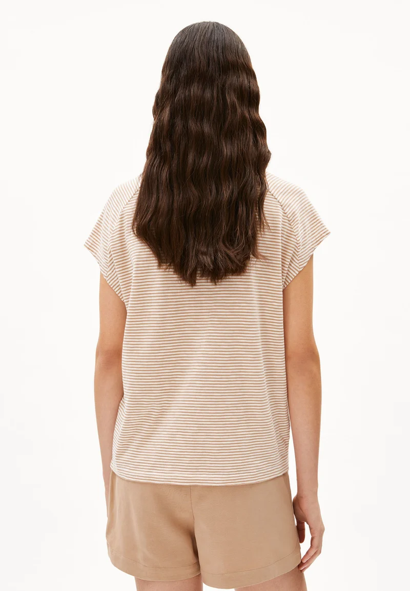 ONELIAA LOVELY STRIPES T-SHIRT | oatmilk-beige blond