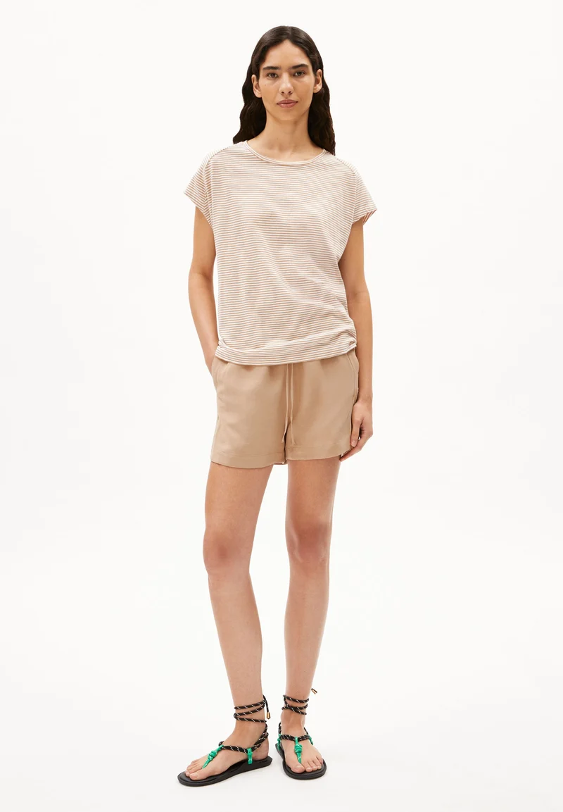 ONELIAA LOVELY STRIPES T-SHIRT | oatmilk-beige blond