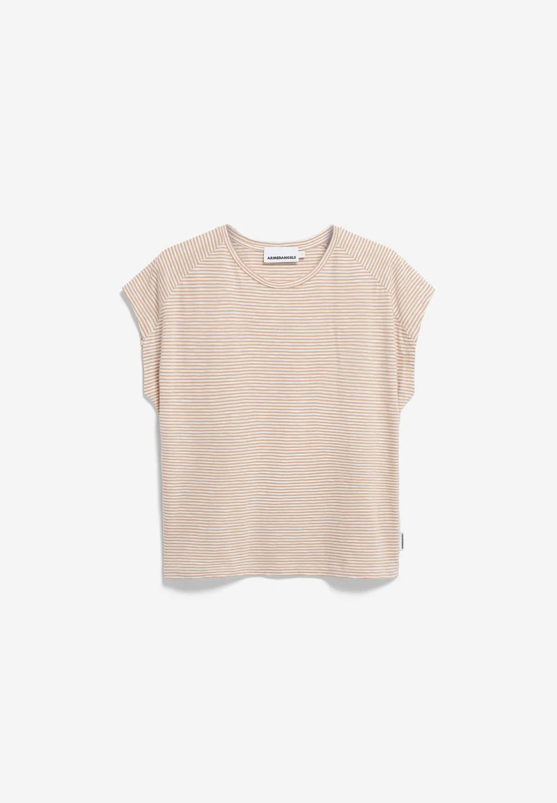 ONELIAA LOVELY STRIPES T-SHIRT | oatmilk-beige blond