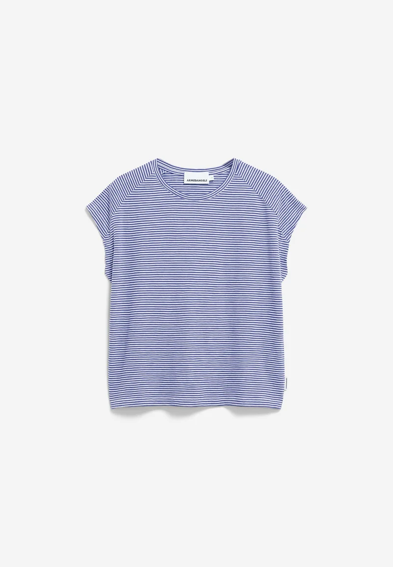 ONELIAA LOVELY STRIPES T-SHIRT | oatmilk-blue noon