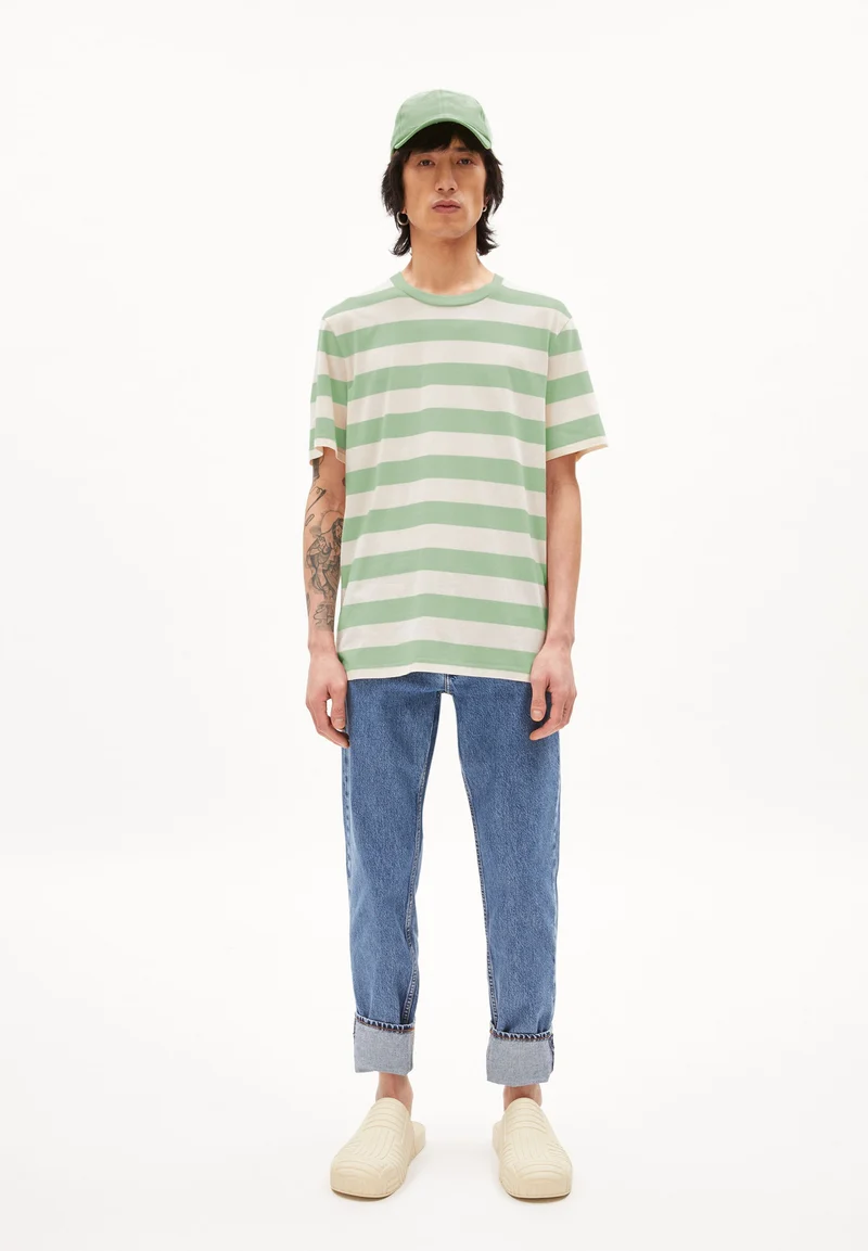 AADONI BOLD STRIPES | smith green-oatmilk